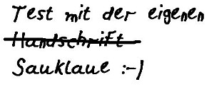 Handschrift in den PC bringen - www.michael-floessel.de