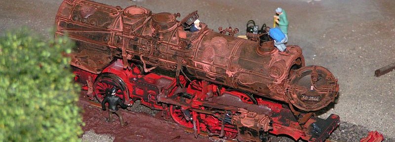 BR 50 beim Verschrotten in 1:87