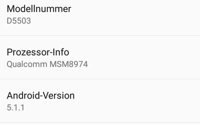 Android 5.1.1 Sony Xperia™ Z1 Compact